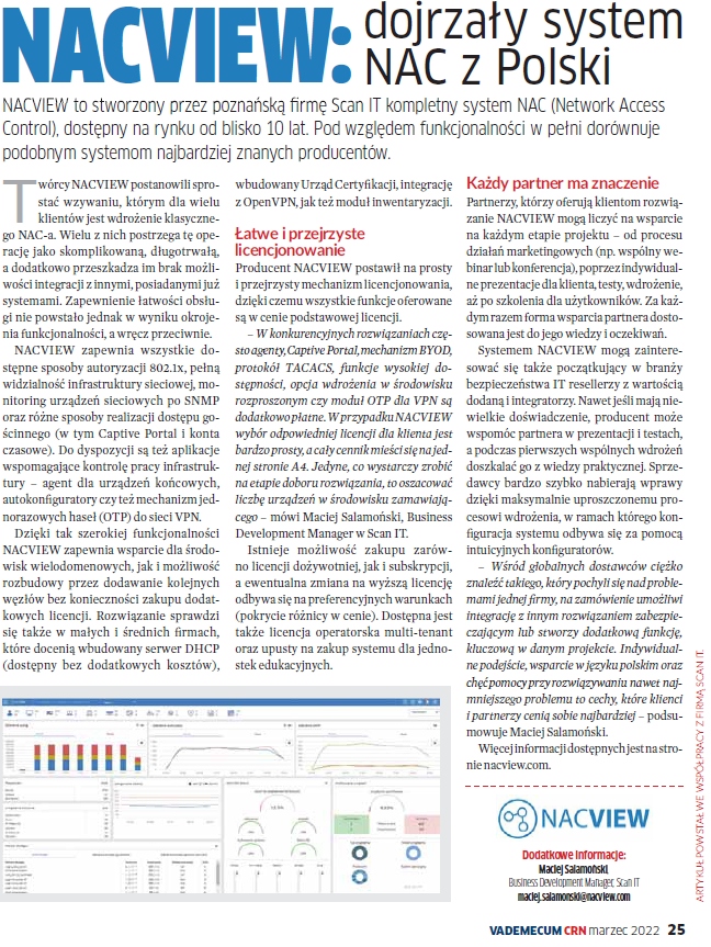 Vademecum CRN Q1/2022 - Artykuł NACVIEW